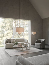 Table d'appoint Florence — White Viola Marble w. White Frame