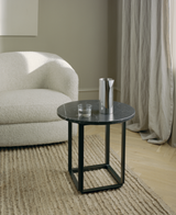 Table d'appoint Florence — Black Marquina Marble w. Black Frame