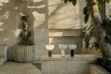 Lampe de table portable Kizu — Gris du Marais Marble w. White Acrylic