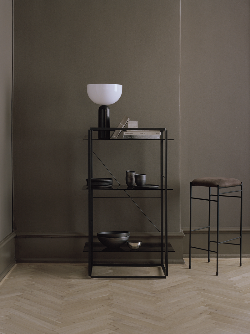 Lampe de table Kizu — Black Marble w. White Acrylic