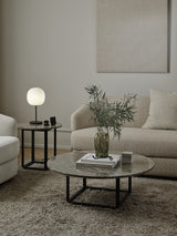 Table d'appoint Florence — Gris du Marais Marble w. Black Frame