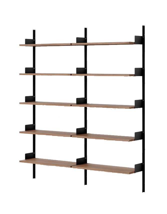 Etagère Library — Walnut / Black