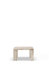 Table basse Atlas 60x60 — Unfilled Travertin