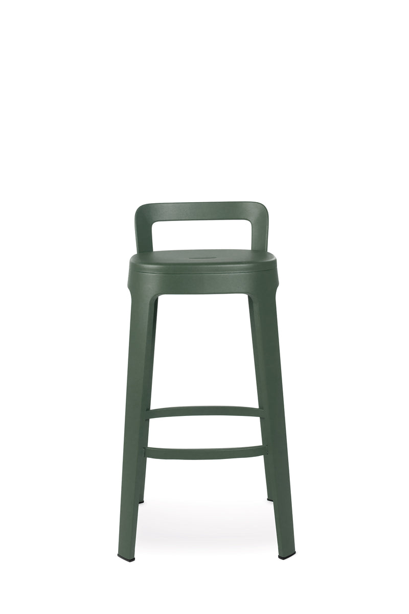 Tabouret Ombra - bar with backrest — Vert