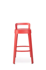 Tabouret Ombra - bar with backrest — Rouge