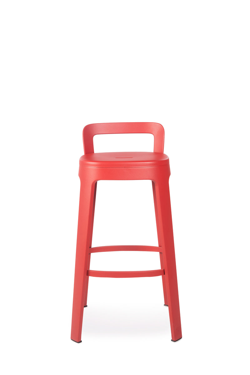 Tabouret Ombra - bar with backrest — Rouge