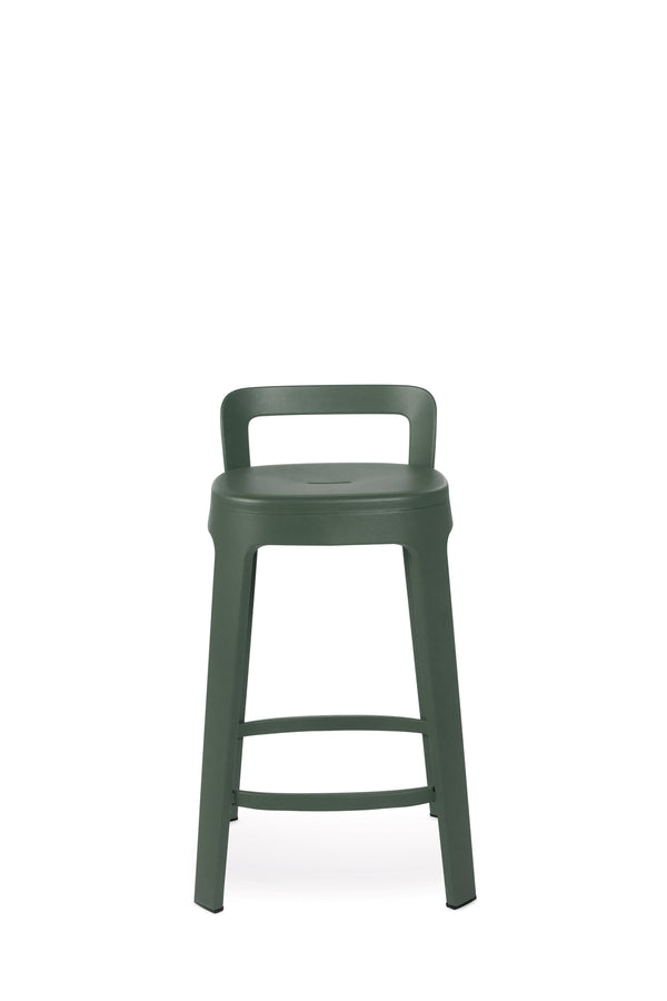 Tabouret Ombra - counter with backrest — Vert