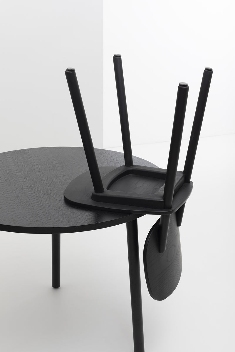 Table ronde Paddle 120cm — Chêne noir