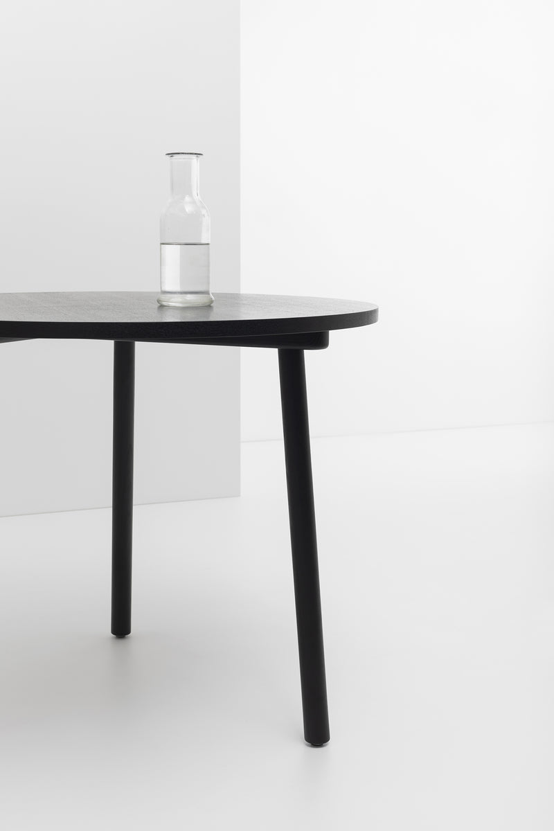 Table ronde Paddle 90cm — Chêne noir