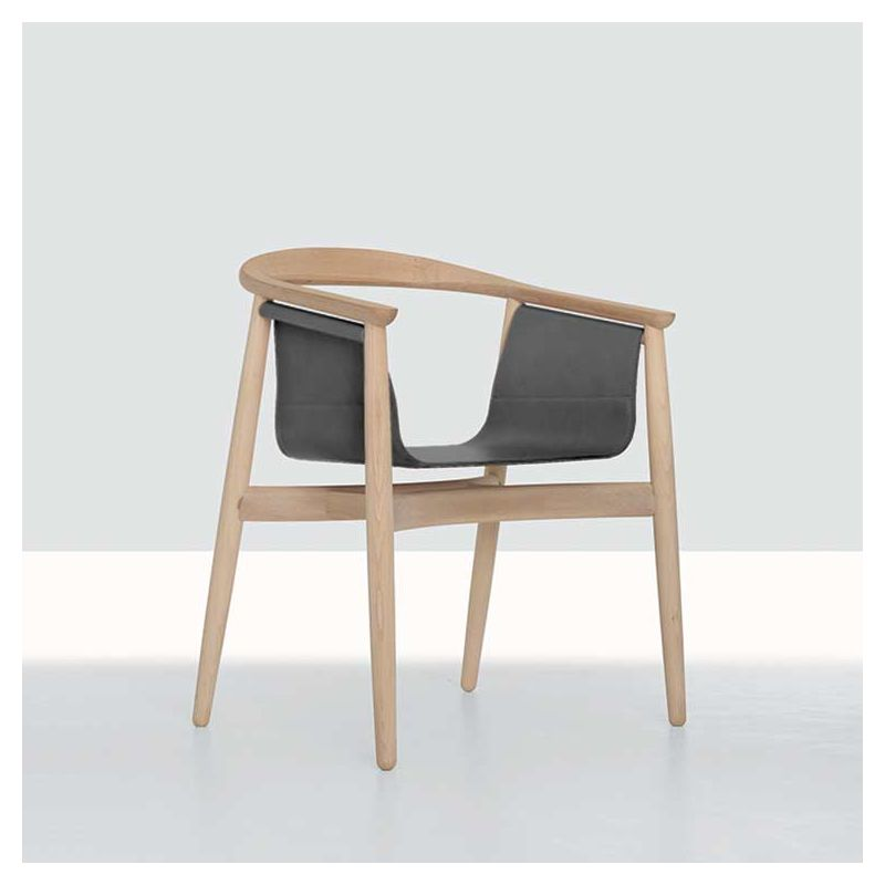 Fauteuil Pelle — Asphalt