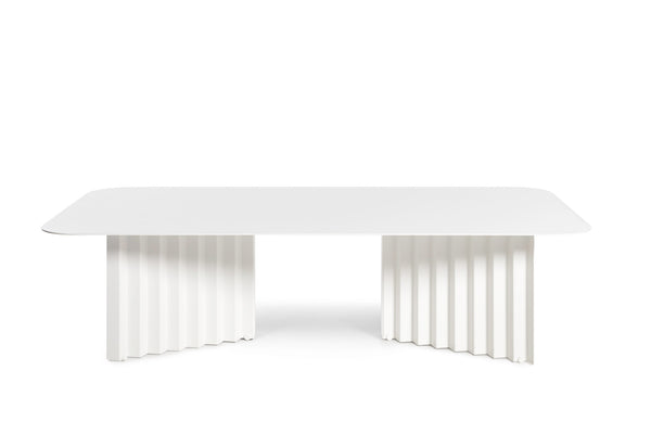 Table basse en acier Plec — Grande Blanc