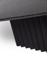 Table basse Plec rectangulaire - large — Marbre Noir