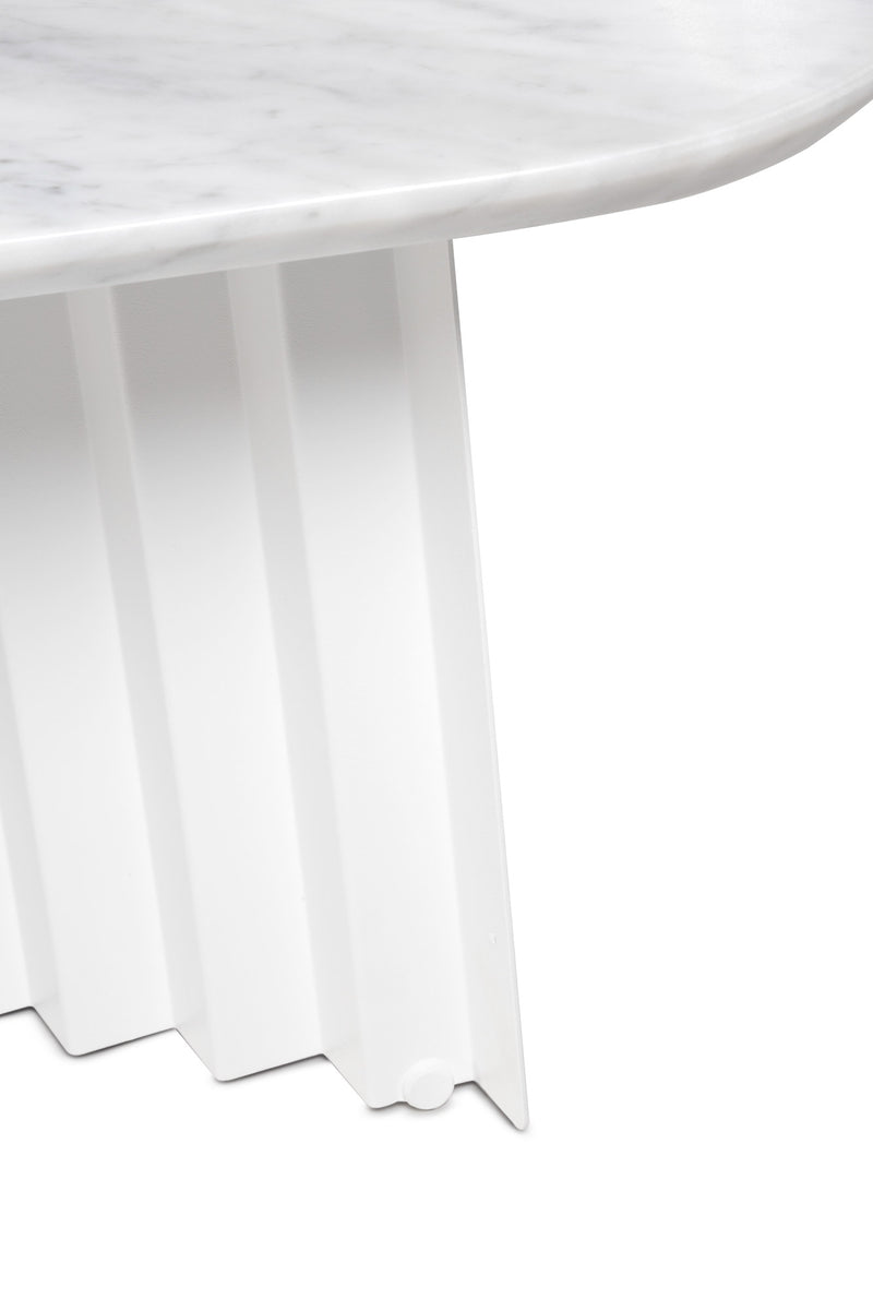 Table basse Plec rectangulaire - large — Marbre Blanc