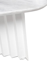 Table basse Plec rectangulaire - medium — Marbre Blanc