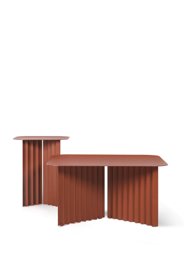 Table basse en acier Plec — Moyenne Terracotta