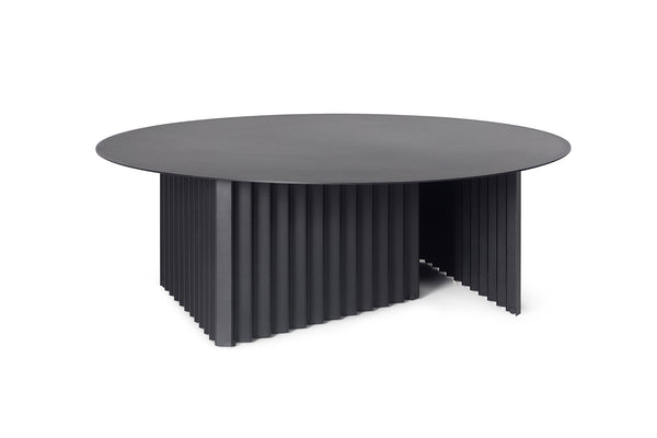 Table basse en acier Plec — Ronde Noir