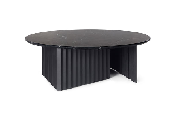Table basse en marbre Plec — Ronde Noir