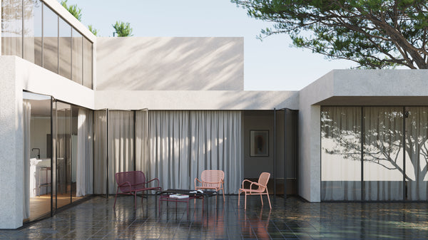 Chaise avec accoudoirs Weekend — Blush