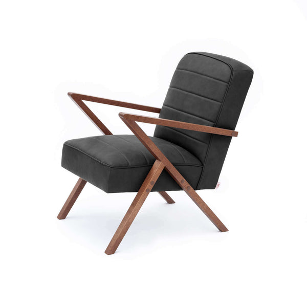 Fauteuil Retrostar — Cuir Noir