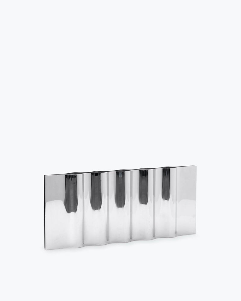 Bougeoir Ripply — Mirror Polished Stainless Steel