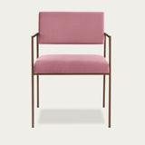 Chaise accoudoirs Cube — Rose
