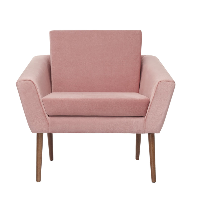 Fauteuil Supernova - Velvet Line — Walnut stain & Rosa