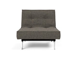 Fauteuil SPLITBACK Chrome — 216 Flashtex Dark Grey