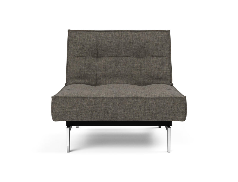 Fauteuil SPLITBACK Chrome — 216 Flashtex Dark Grey