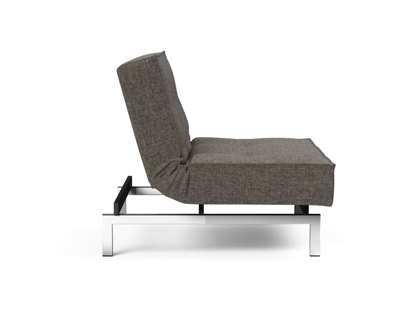 Fauteuil SPLITBACK Chrome — 216 Flashtex Dark Grey