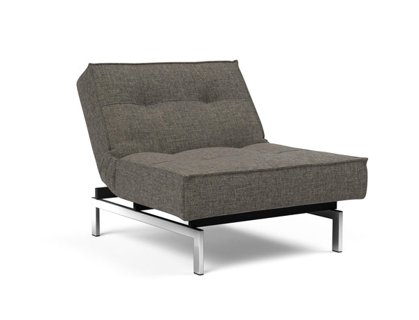 Fauteuil SPLITBACK Chrome — 216 Flashtex Dark Grey