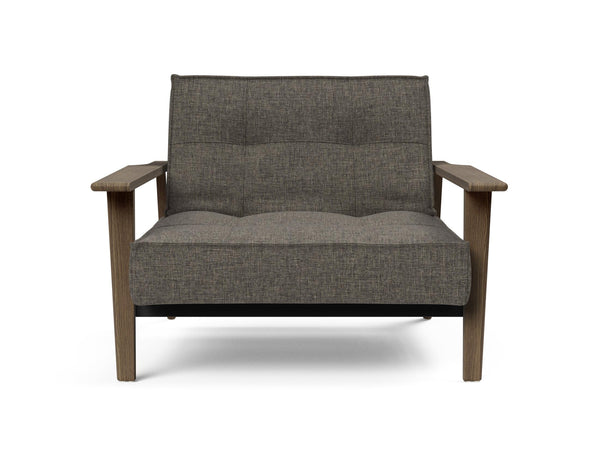 Fauteuil SPLITBACK Frej smoked oak — 216 Flashtex Dark Grey