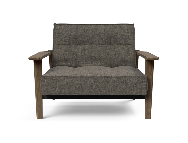 Fauteuil SPLITBACK Frej smoked oak — 216 Flashtex Dark Grey