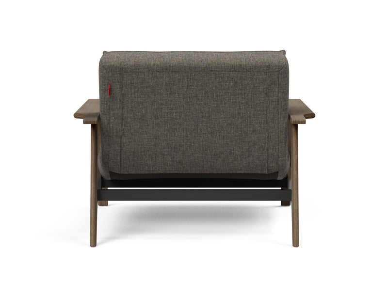 Fauteuil SPLITBACK Frej smoked oak — 216 Flashtex Dark Grey