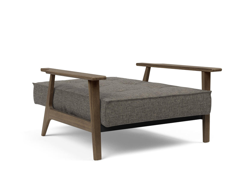 Fauteuil SPLITBACK Frej smoked oak — 216 Flashtex Dark Grey