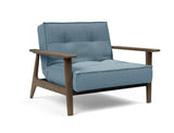 Fauteuil SPLITBACK Frej smoked oak  — 525 Mixed Dance Light Blue