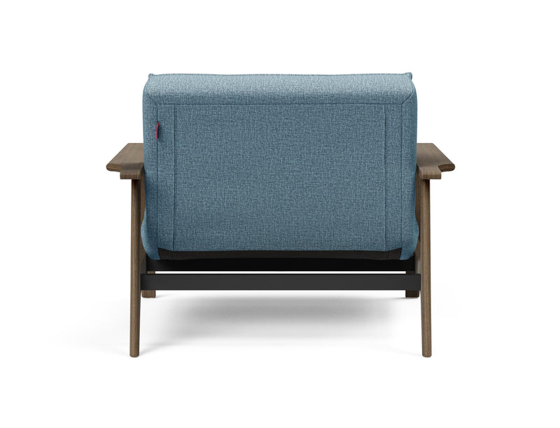 Fauteuil SPLITBACK Frej smoked oak  — 525 Mixed Dance Light Blue