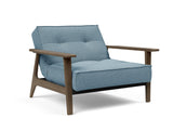 Fauteuil SPLITBACK Frej smoked oak  — 525 Mixed Dance Light Blue