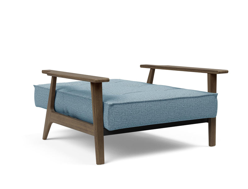 Fauteuil SPLITBACK Frej smoked oak  — 525 Mixed Dance Light Blue