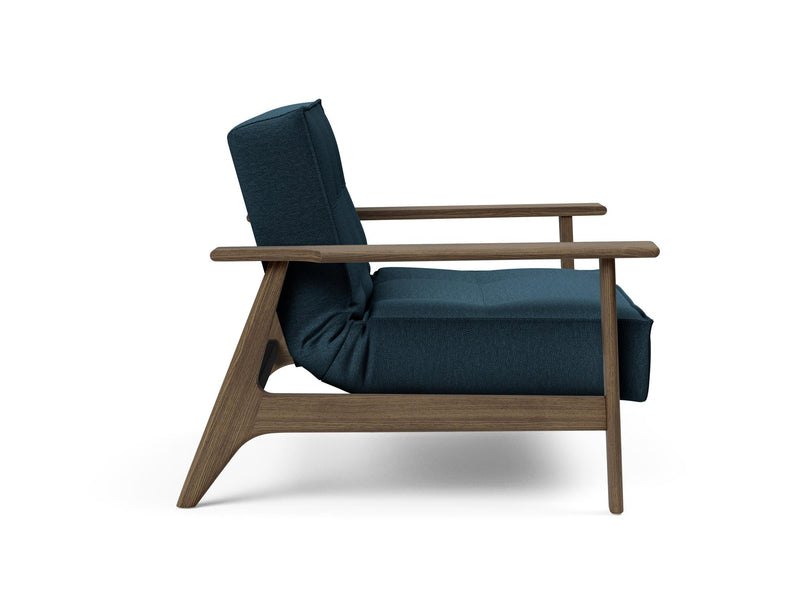Fauteuil SPLITBACK Frej smoked oak — 580 Argus Navy Blue