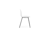 Chaise Form Stacking Black Steel — White