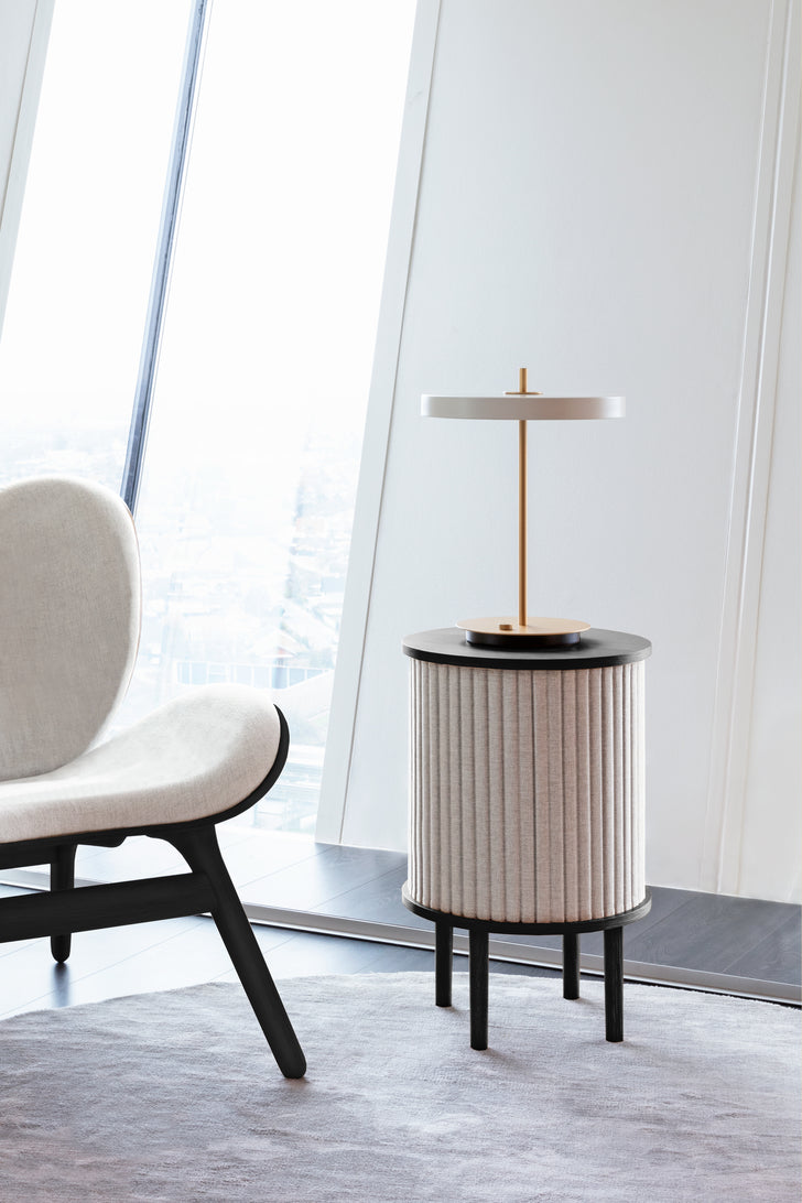 Fauteuil Conversation Low - Black Oak — White sands