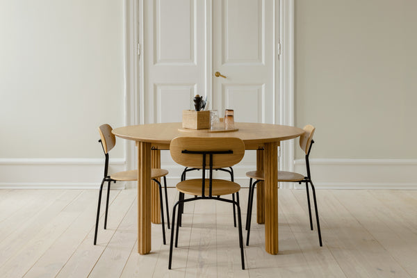 Table de diner Comfort Circle Extension — Chêne clair
