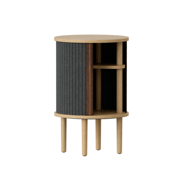 Table de Nuit Audacious en chêne — Gris foncé