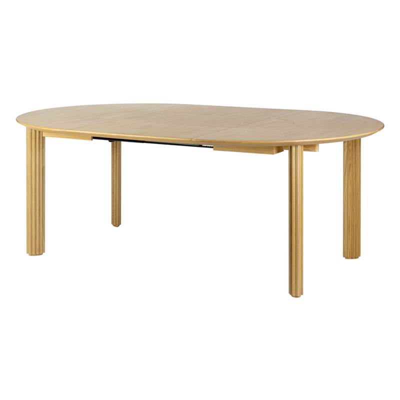 Table de diner Comfort Circle Ripples Extension — Oak