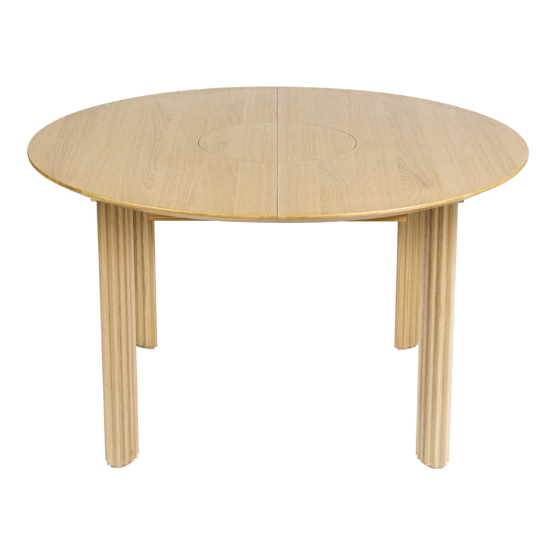 Table de diner Comfort Circle Ripples Extension — Oak