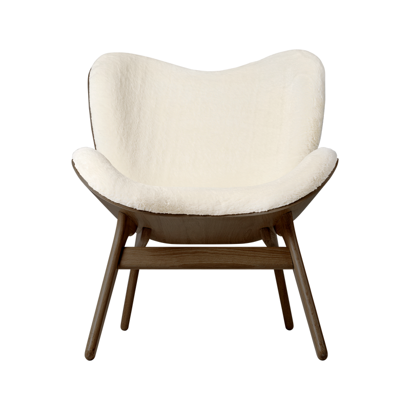 Fauteuil Conversation Low - Dark Oak — Teddy white