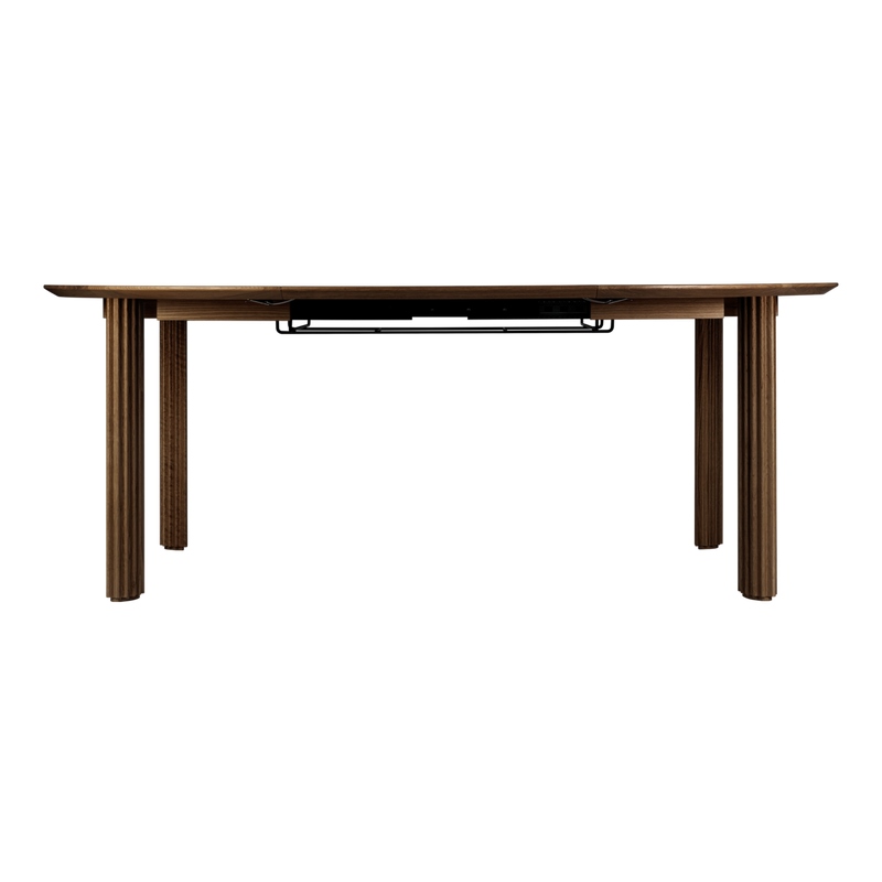 Table de diner Comfort Circle Ripples Extension — Dark Oak