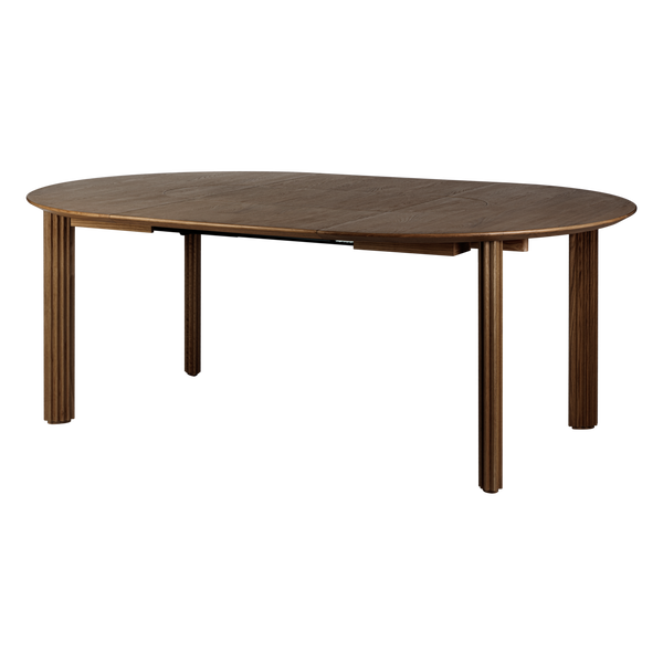 Table de diner Comfort Circle Ripples Extension — Dark Oak