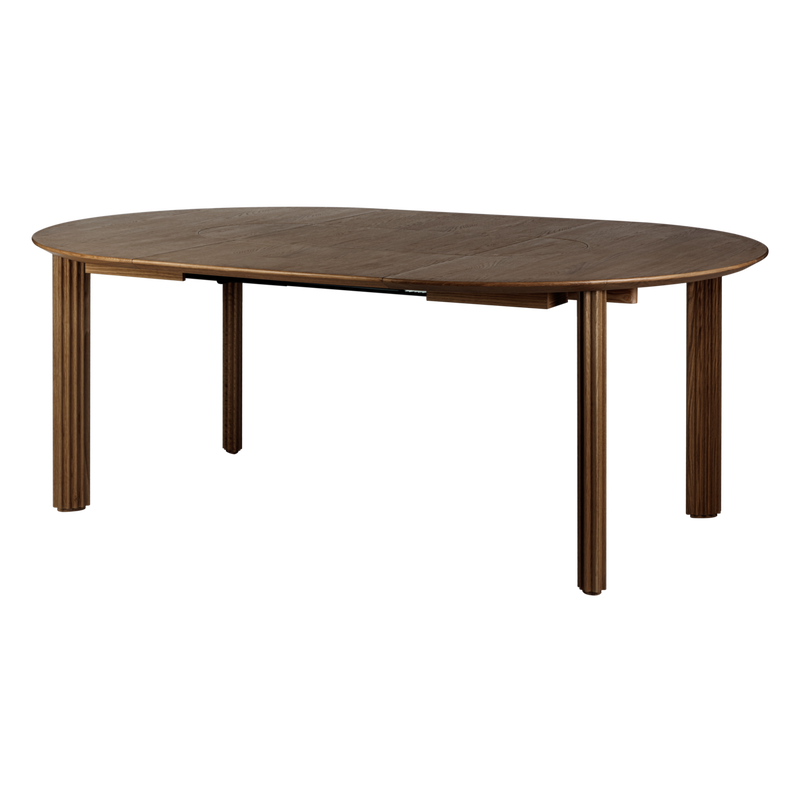 Table de diner Comfort Circle Ripples Extension — Dark Oak