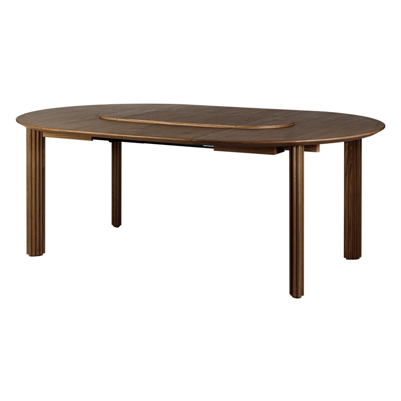Table de diner Comfort Circle Ripples Extension — Dark Oak